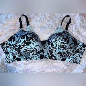 Torrid | Nwot Torrid Blue Bra Size 50C | Color: Black/Blue